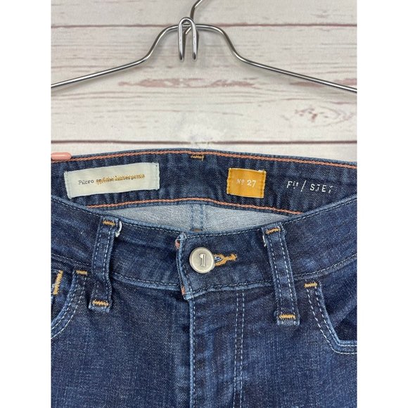 Anthro Pilcro And The Letter Press Straight Leg Jeans Dark Wash 27 - Picture 2 of 4